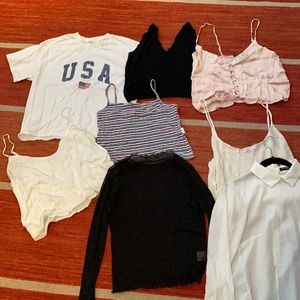 Brandy Melville lot of 8 tops
